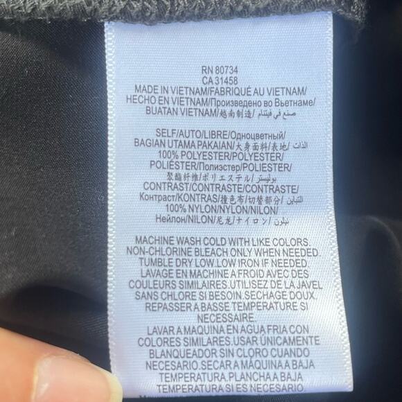 BCBGENERATION Midi Slip Dress Sz Large Lace Insert Black Slits Whimsigoth Adjust - Picture 12 of 14